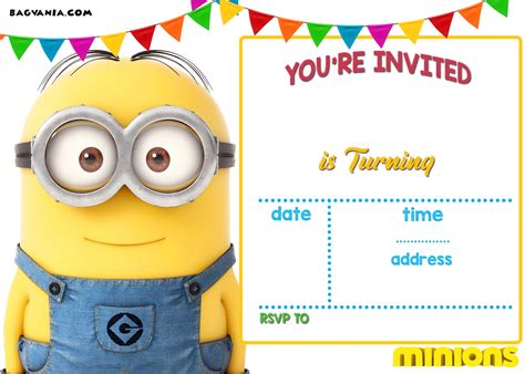 Free Minion Invitation Template